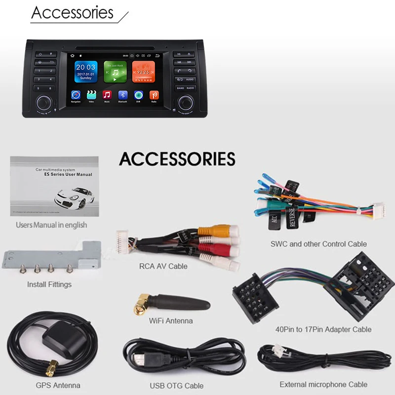 Discount IPS Android 8.0 OCTO CORE 4G RAM 32GROM CAR DVD player For BMW E39 X5 M5 E38 E53 GPS receiver Audio radio navigation multimedia 18