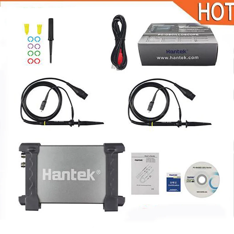 Hantek 6102BE Цифровой мультиметр осциллограф ЖК дисплей USB хранилище ПК на основе