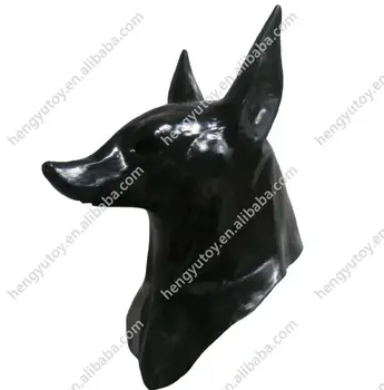 

Animal Costume Latex Anubis Wolf Head Mask for Adult Halloween Masquerade Party Cosplay Dress Up