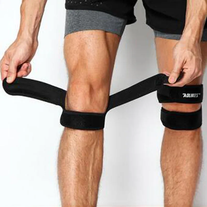 1 Pair Joelheira Knee Brace Basketball Diseases Dancing 2Belts