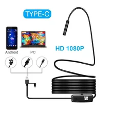 3 в 1 эндоскопе Камера 8 мм USB миниатюрная камера-эндоскоп IP67 Водонепроницаемый 6 светодиодный камера эндоскопа для Windows Macbook ПК с системой андроида