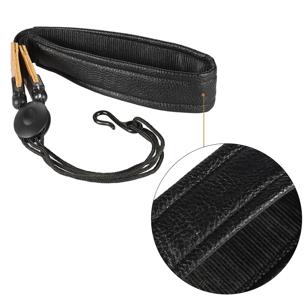 

Adjustable Soft Leather Saxophone Sax Neck Strap with EVA Padded Metal Hook