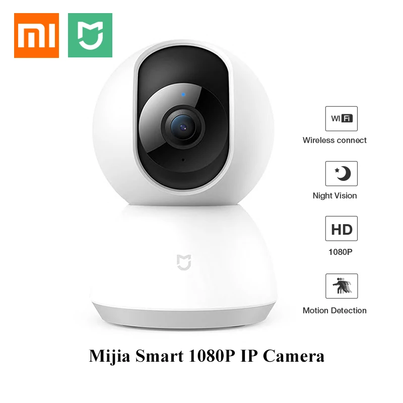 Умная IP камера Xiaomi Mijia 1080P Wi Fi угол обзора 360 градусов|Видеокамеры °| |