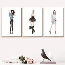 Fashion Girl Nordic Poster And Prints Wall Art Canvas Painting Scandinavian Wall Pictures For Living Room Bedroom Home Decor Fashion Girl Nordic Poster And Prints Wall Art Canvas Painting Scandinavian Wall Pictures For Living Room Bedroom Home Decor
