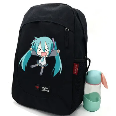 Хацунэ рюкзак с Miku в стиле аниме «Vocaloid холст ноутбук Студенческая школьная сумка с рисунком из аниме Мику школьные сумки косплей для мальчиков и девочек Mochila