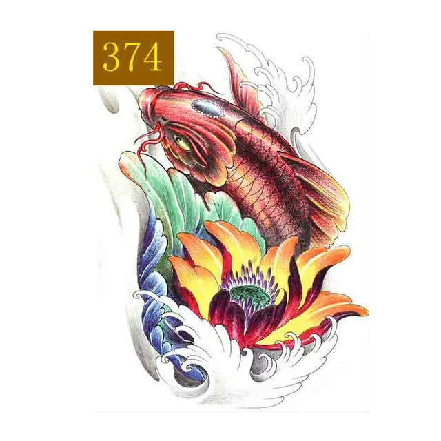 manzilin 5pcs set koi fish tattoo waterproof temporary tattoos for manzilin 5pcs set koi fish tattoo waterproof temporary tattoos for women men sleeve transfer sticker