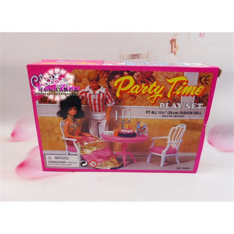 Новое поступление миниатюрная мебель обеденный стол для куклы Барби дом Классические игрушки для девочек