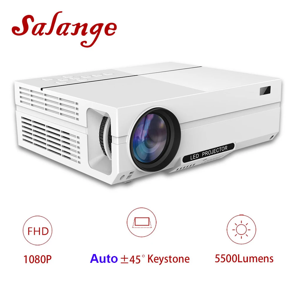 Salange T26DBK проектор Full HD, 5500 люмен, светодиодный проектор, дома театр, HDMI VGA USB, 1080 P фильм развёртки Поддержка DOLBY аудио