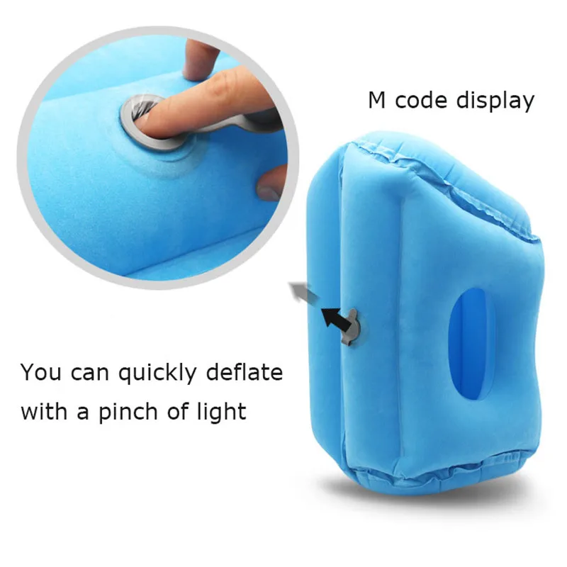 Upgraded Inflatable Air Cushion Travel Pillow Headrest Chin Support Cushions for Airplane Plane Car Office Rest Neck Nap Pillows