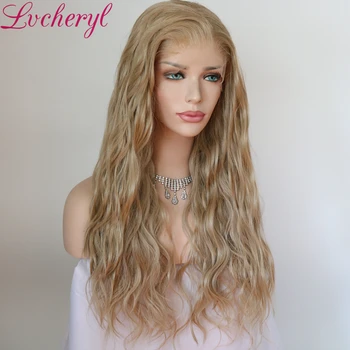

Lvcheryl Synthetic Lace Front Wig Natural Wave Blonde Color 13x6 Synthetic Lace Front Wig Futura Hair Lace Wigs For Women