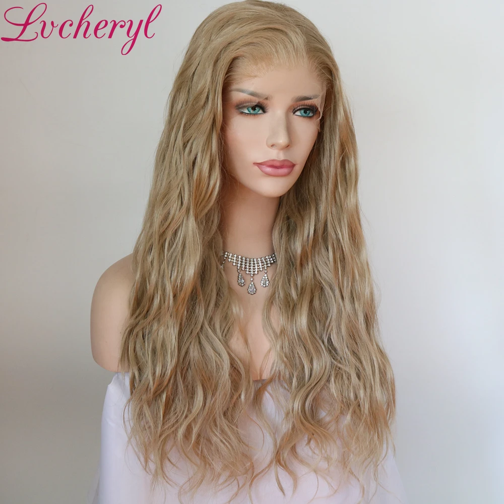 

Lvcheryl Synthetic Lace Front Wig Natural Wave Red Color 13x6 Synthetic Lace Front Wig Futura Hair Lace Wigs For Women
