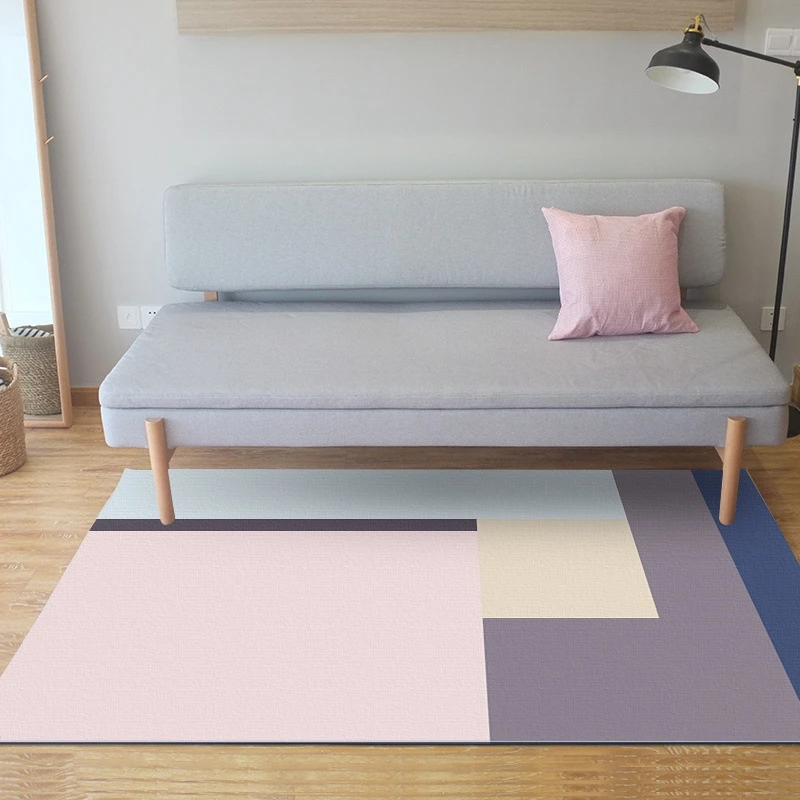 

Pink Blue Grey Geometric Large Area Rugs and Carpet Nordic Simple Carpets for Living Room Bedroom Bedside Sofa Floor Mats Tapete