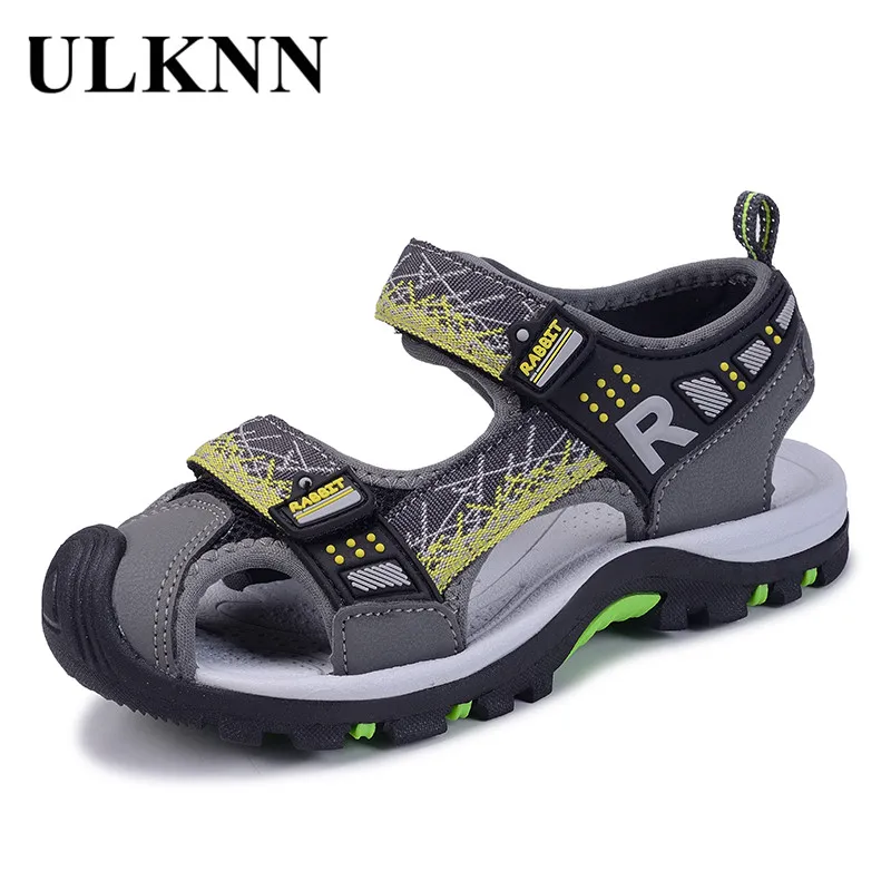 

ULKNN Beach Boys Sandals For Summer Kids Shoes Sport Close Toe Rubber Children Shoes Student School Sandals Breathable Infant