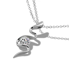 Fashion bright zircon snake pendant.personality Solid 925 Sterling silver women necklace.Wholesale silver jewelry Christmas gift