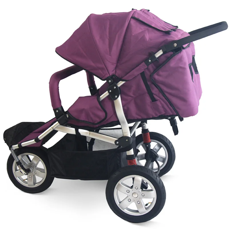 Детская коляска Babyboom Twins с амортизатором для близнецов, детская коляска для близнецов, европейская детская коляска s, 3 колеса для близнецов