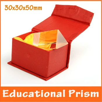 

3x3x5cmBirthday Gift Children Student Educational Physics Optical Glass Triangular Prism School Science Experiment Teaching Aids