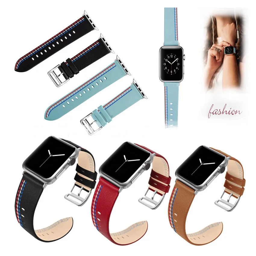 

Watch Accessories Leather For Apple Watch Band 44mm 40mm & Apple Watch Bands 42mm 38mm Series 4 3 2 1 Watch Strap AW879