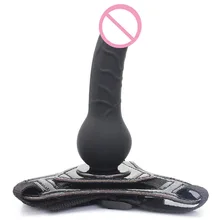 New male artificial penis strapon harness pants realistic black dildo lesbian sex toys silicone strap on dildos for women sextoy