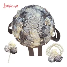 Высококачественный Свадебный набор букетов для невесты, держащих цветы для невесты, брошь в виде цветка на запястье для невесты, декоративная брошь с надписью «любовь» для танцев невесты