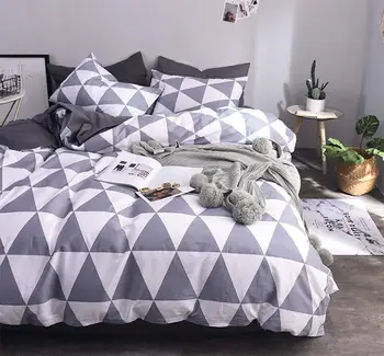 

Fashion geometric bedding set boy man,twin full queen king single double cotton home textile bed sheet pillow cases duvet cover