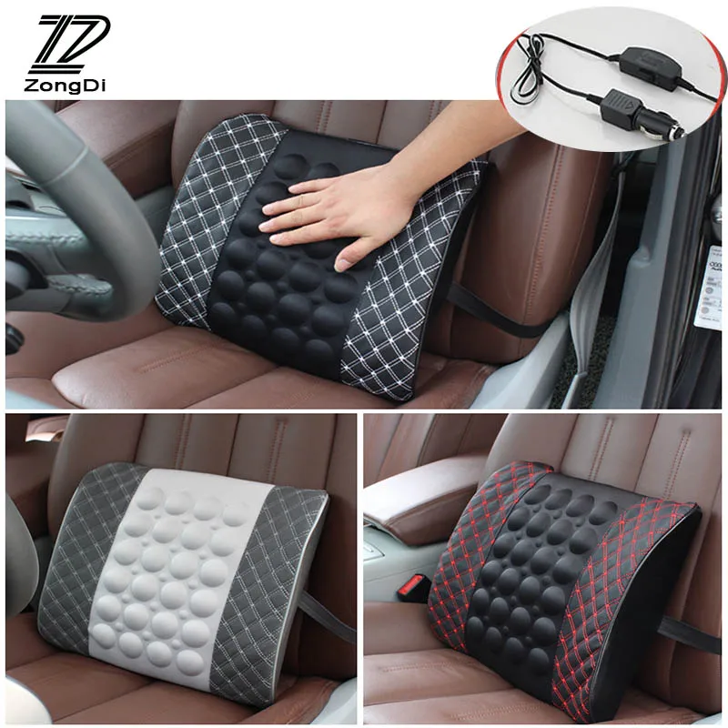 ZD cojín de soporte Lumbar para asiento de coche, almohada de masaje de