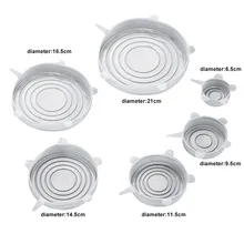 Горячая расширяемая Мягкая силиконовая крышка многофункциональное хранение еды свежие крышки LFD