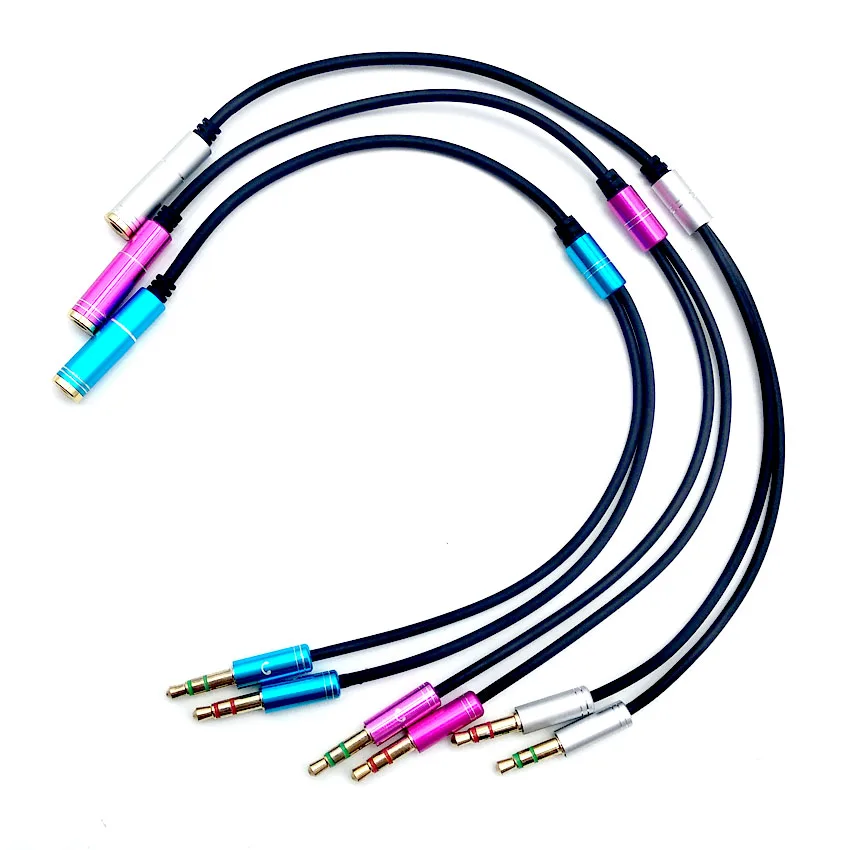 

3.5mm Earphone Adapter Converter Cable Headphone+Mic Audio Splitter Aux Extension Cable Adapter Cord for Computer PC Microphone