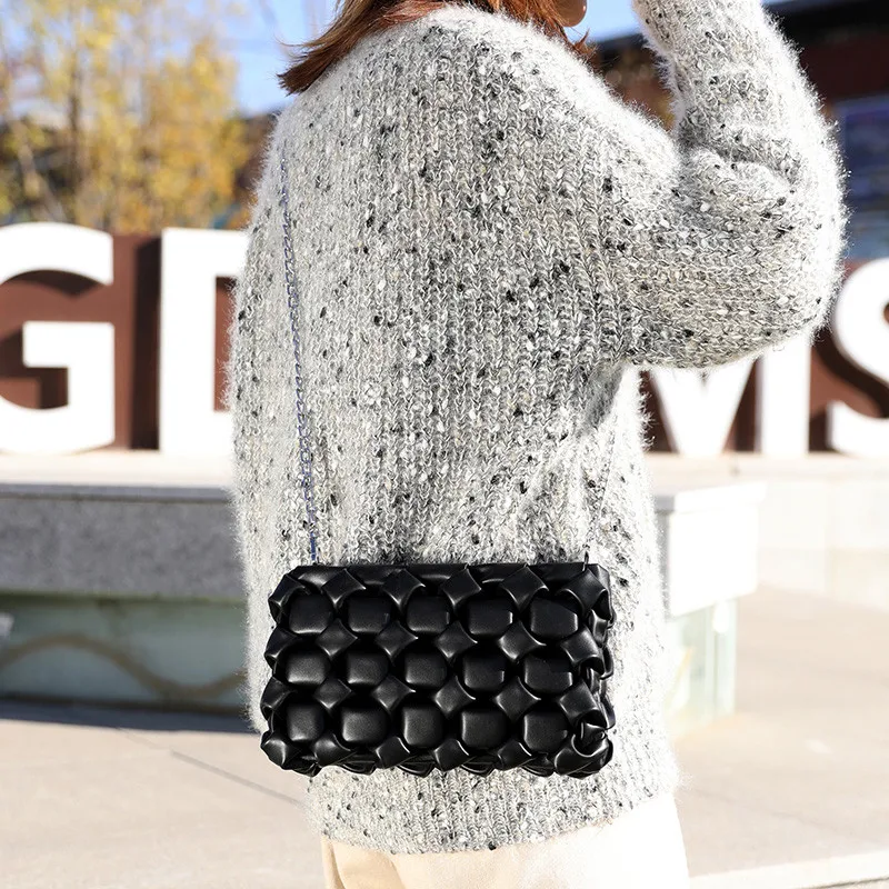 NIGEDU أكياس Crossbody للنساء حقيبة صغيرة الماس مصمم الإناث حقيبة ساعي سلسلة السيدات براثن محفظة بولسا الأنثوية باو
