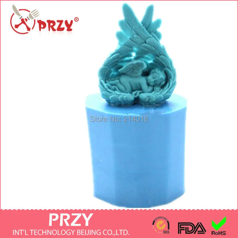 

Sleeping baby angel modelling silicone soap mold fondant Cake decoration mold Angel wings Handmade soap mold aroma stone moulds