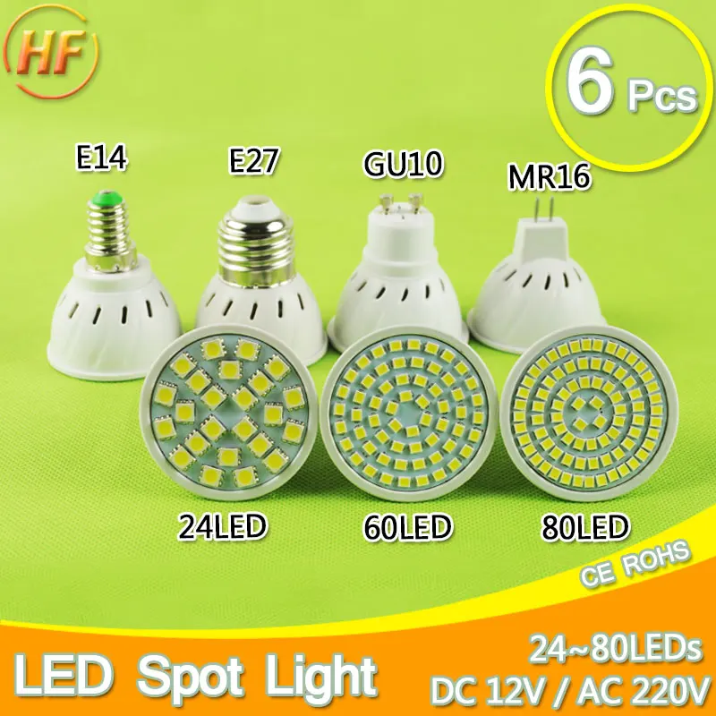 6pcs 5W 6W 8W GU10 MR16 E27 LED Lamp LED Spotlight Bombillas Spot light Lampada LED Bulb GU10 -> Lampada Spot Led 6pcs 5W 6W 8W GU10 MR16 E27 LED Lamp LED Spotlight Bombillas Spot light Lampada LED Bulb GU10 -> Lampada Spot Led