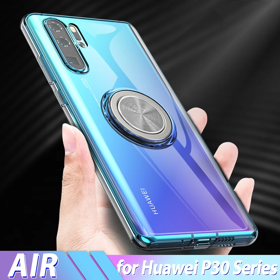 

Case for Huawei P30 Pro Silicone Case Transparent Protective Cover TPU Case for Huawei P30 Pro Magnetic Phone Stand Holoder Capa