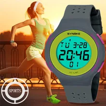 Synoke multi-função masculino esportes relógios 50m relógio à prova dwaterproof água led digital dupla ação relógio eletrônico masculino curren