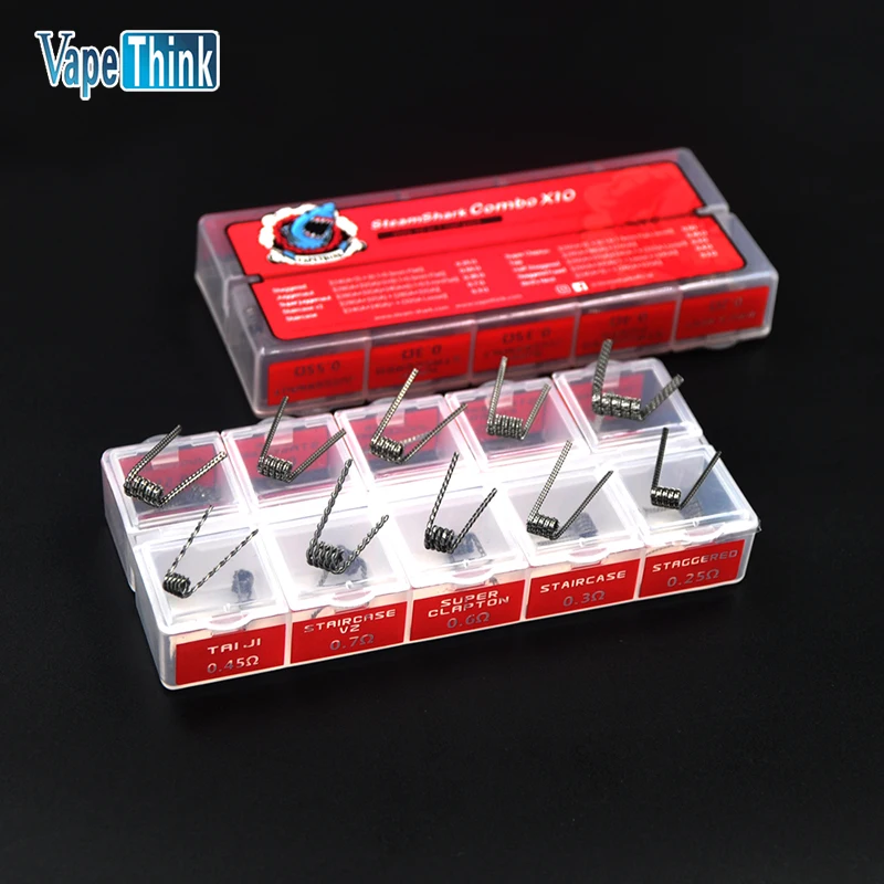 Vapethink font b electronic b font cigarette coil prebuild 10 in 1 mini combo x10 wire