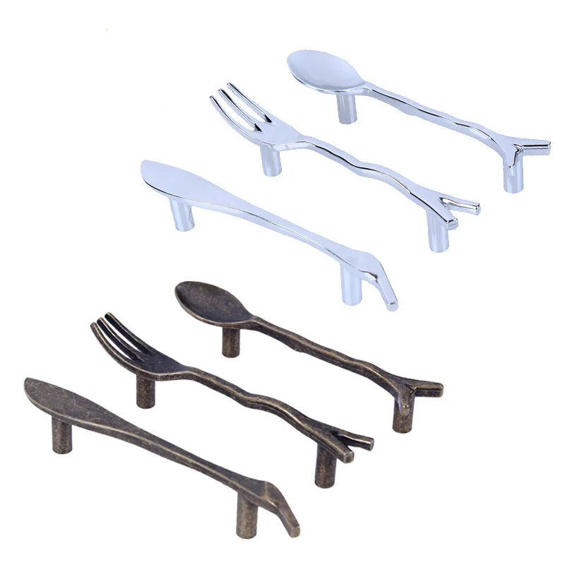 Bar Spoon Fork Knife Knob /Kitchen Door Handles Dresser Drawer
