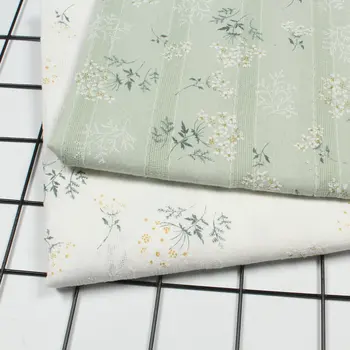 

1Meter Length Flower Pattern Floral Cotton Fabric Cloth For DIY Spring Dress Crafts Sewing Material 150cm Wide