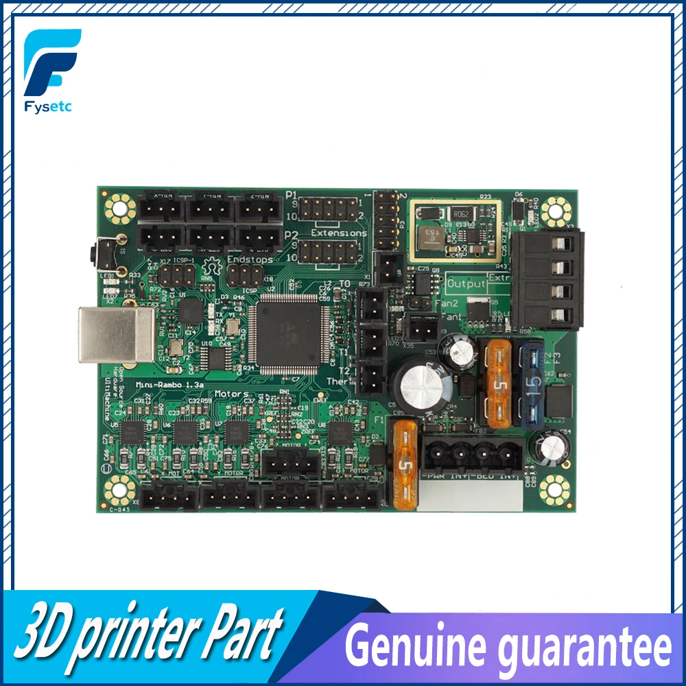 Beste Mini Rambo 1.3a Moederbord Voor Prusa i3 MK2 MK2S 3d Printer Ontworpen Door Ultimachine Met USB