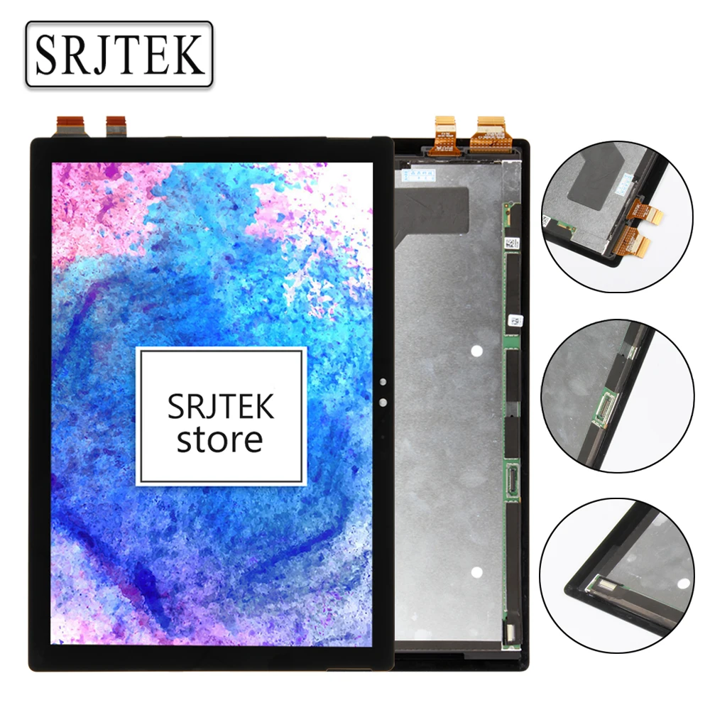 Srjtek Parts 12 3 For Microsoft Surface Pro 4 1724 LCD Screen Matrix Touch Digitizer Display