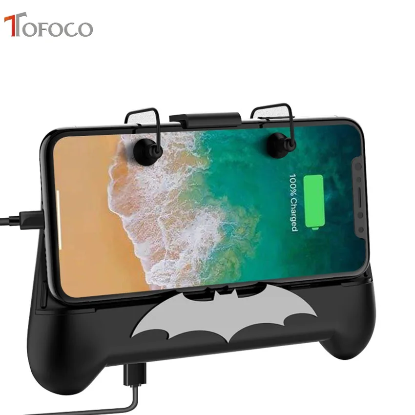 

For PUBG Mobile Phone Game Pad Joystick Gamepad Trigger Shooter Controller 2 Coolers Power Bank For Android IOS