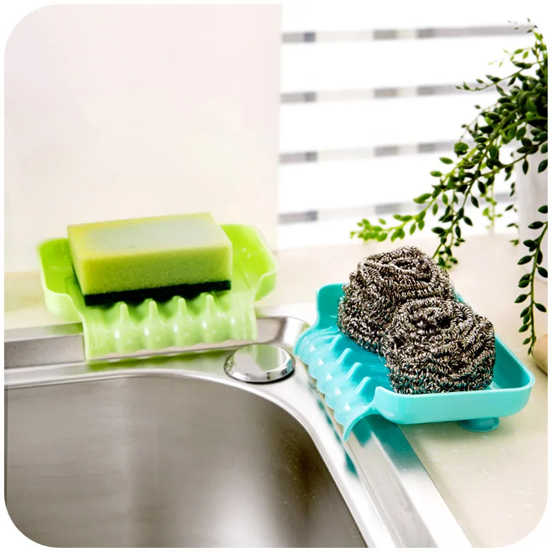 الإبداعية vanzlife مصاصة صحن صابون حمام الصابون مربع يمكن استنزاف المطبخ بالوعة الإسفنج صندوق تخزين بقايا