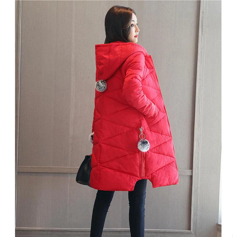 Jvzkass модное зимнее женское плотное пальто специальная распродажа хлопоковая длинная юбка версия пуховой хлопковой стеганой куртки Z98