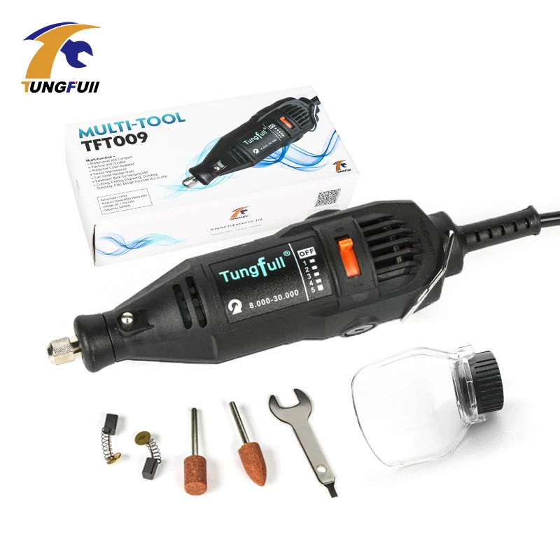 

TUNGFULL DREMEL Style Mini Grinder DIY Electric Hand Drill Machine Protect Cover Variable Speed Dremel Rotary Engrave Grinder