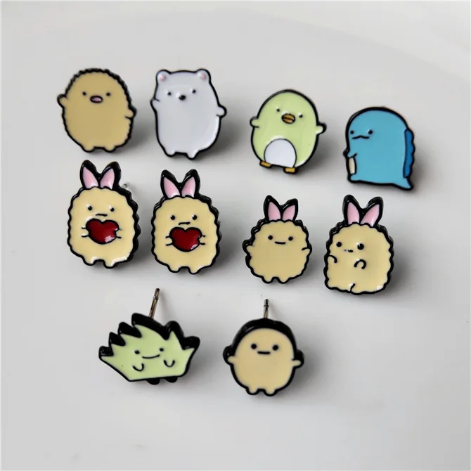 IVYYE Sumikko gurashi модная аниме Сережка с героями мультфильмов милые серьги-гвоздики с животными для женщин девочек детские ювелирные изделия подарок