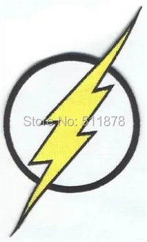 

4" FLASH SUPERHERO DC Comic Movie TV Series Costume Embroidered iron on sew On patch Tshirt TRANSFER MOTIF APPLIQUE