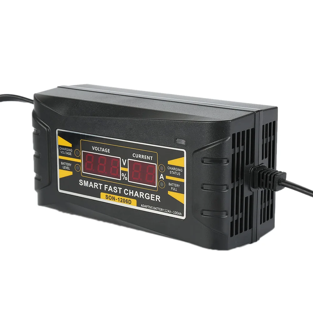 12V 6A автомобиля Зарядное устройство 110V 240V светодиодный интеллигентая (ый) дисплей