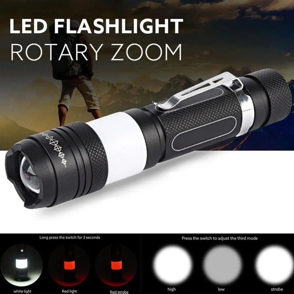 

LED Rechargeable Flashlight T6 Torch 800 Lumens Battery Outdoor Camping Powerful Led Flashlight Fishing And Climbing Essential