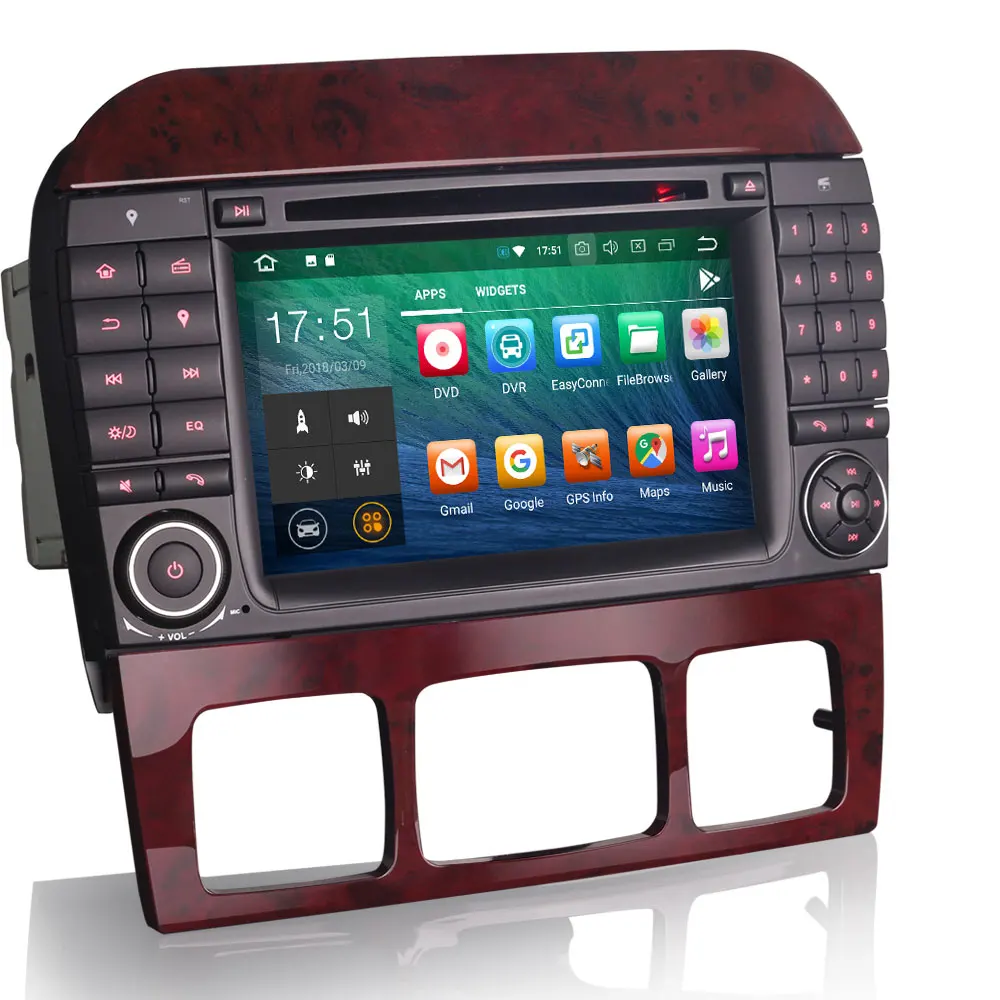 Top Erisin ES7882S 7" Android 8.0 Octa core 4G RAM Car DVD GPS Radio DVR DAB+ DVD For BENZ S/CL Class W220 W215 S500 CL55 0 Top Erisin ES7882S 7" Android 8.0 Octa core 4G RAM Car DVD GPS Radio DVR DAB+ DVD For BENZ S/CL Class W220 W215 S500 CL55 0