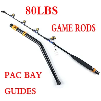 

Lurekiller Pacific Bay 37kg 80lbs Swivel Tip Guide Game Rod Trolling Fishing Rod Bent Butt Boat rod 1.65M