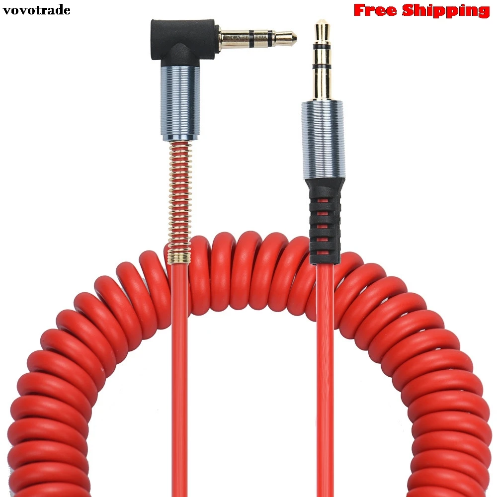 

vovotrade 3.5mm Stereo Male To Male AUX Retractable Stretched Audio Cable Adapter Factory Price Drop Shipping