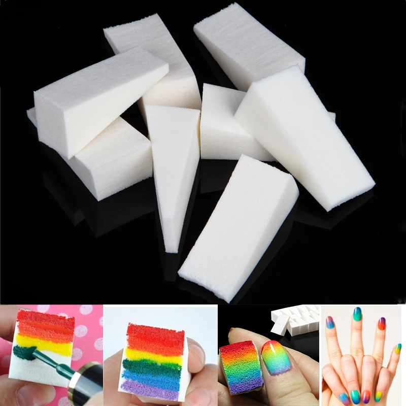 Kissbuty 16pcs triangle nail art transfer sponge gradient stamping Kissbuty 16pcs triangle nail art transfer sponge gradient stamping
