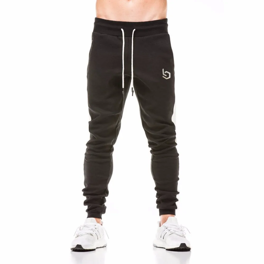 DERMSPE 2018 جديد الربيع بنطال رياضي الرجال القطن خليط Sweatpants تركيبها العرق السراويل النشطة بناطيل كاجوال المسار بانت